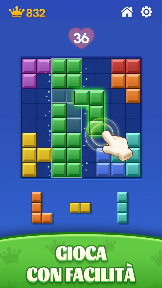 Puzzle a Blocchi Animali — griglia colorata
