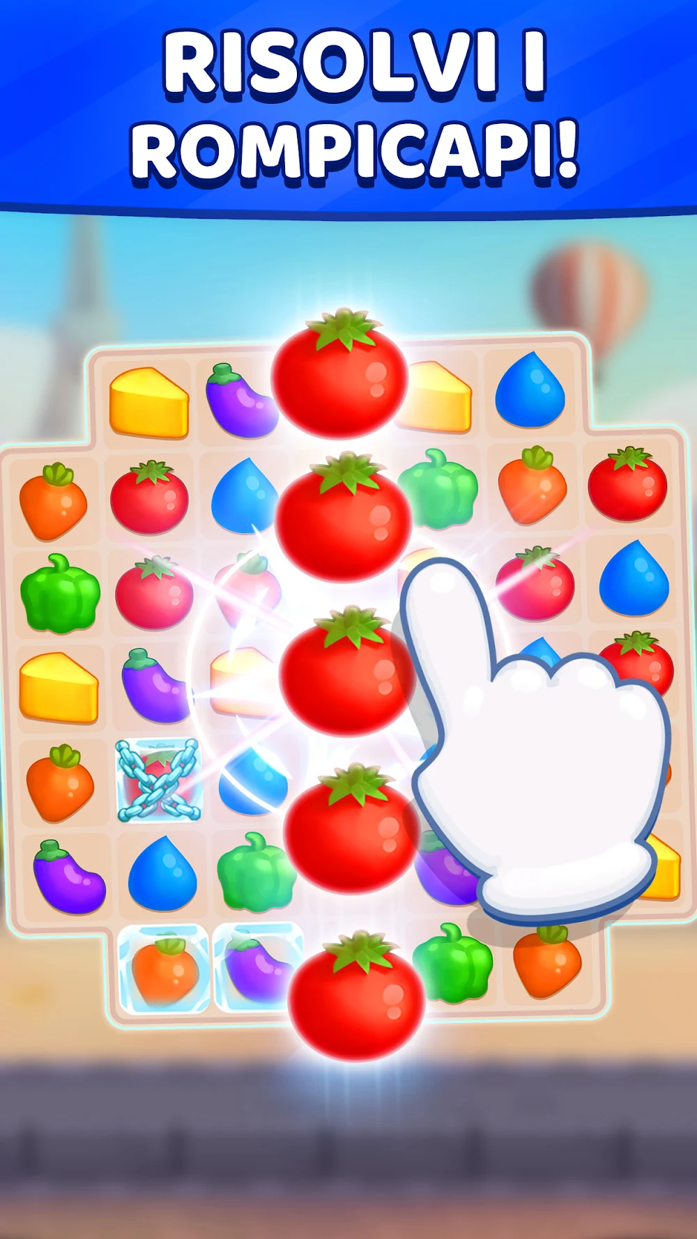 Matching 3 Avventura — tabellone di gioco